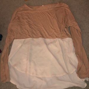 Long sleeve nude shirt